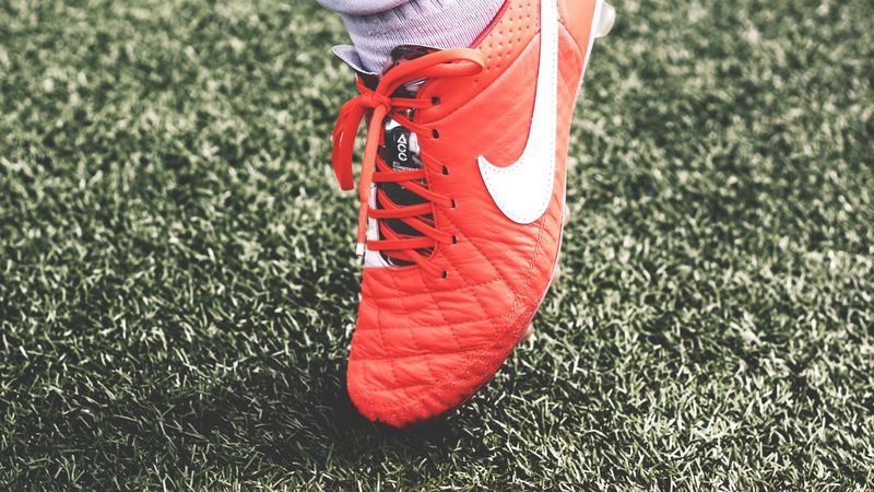 nike, football shoes, lawn, 4k