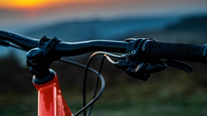 bicycle, steering wheel, evening, 4k