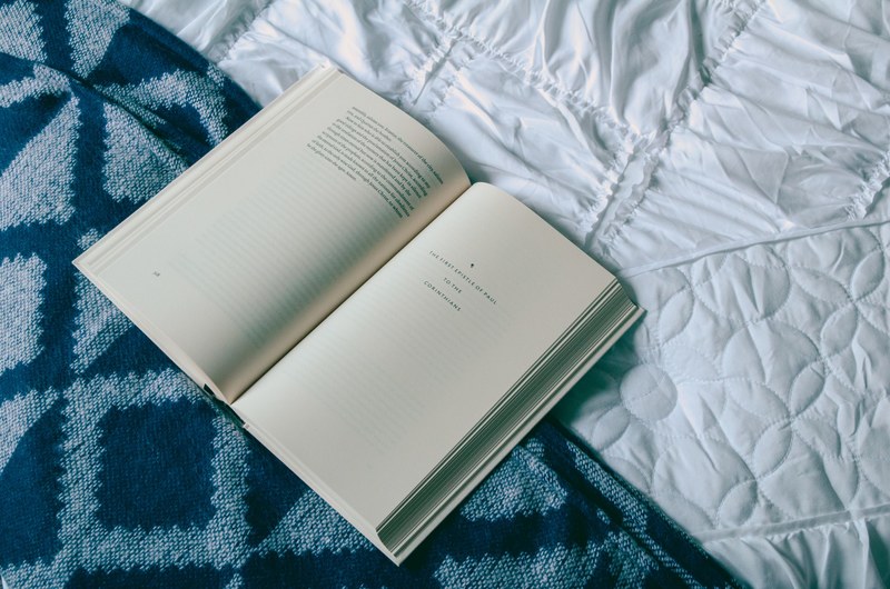 book open book bedding and bible 4k