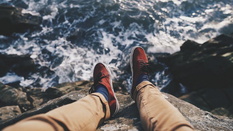 feet, sea, waves, vacation, 4k