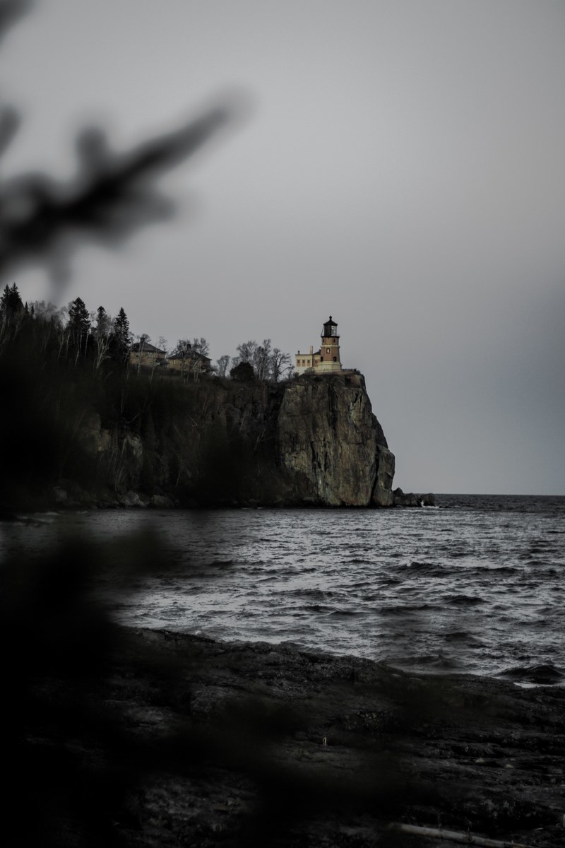 cliff sea lighthouse and rocks hd, 4k