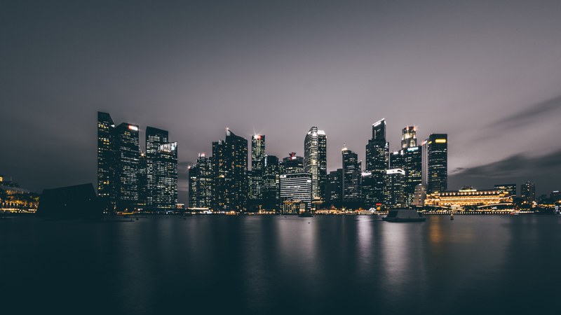 cityscape building skyscraper and night 4k