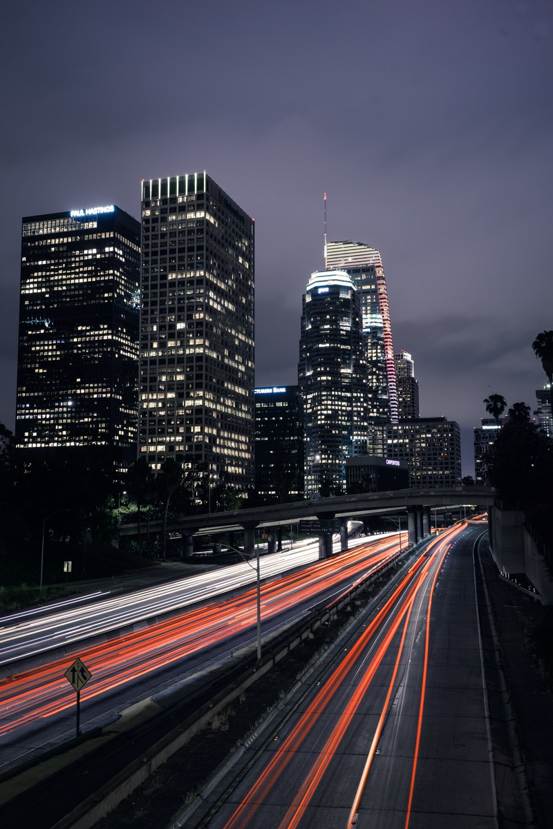 city long exposure travel and light trail hd, 4k