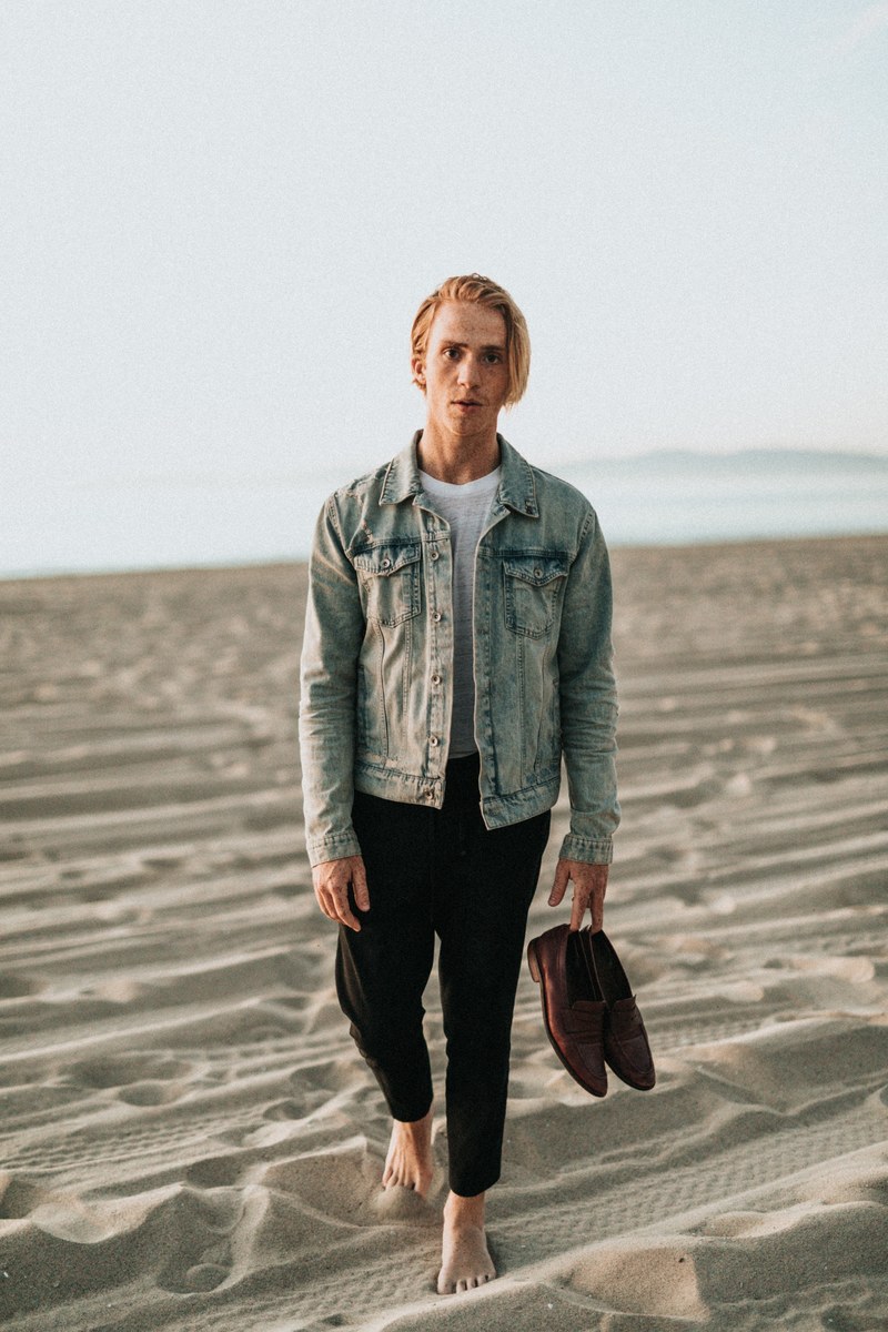 man male denim and jacket hd, 4k