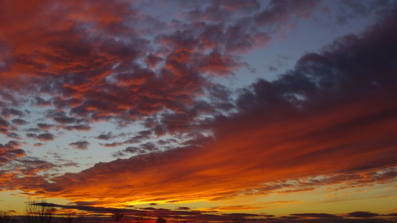 landscape, sky, clouds, sunset, 4k