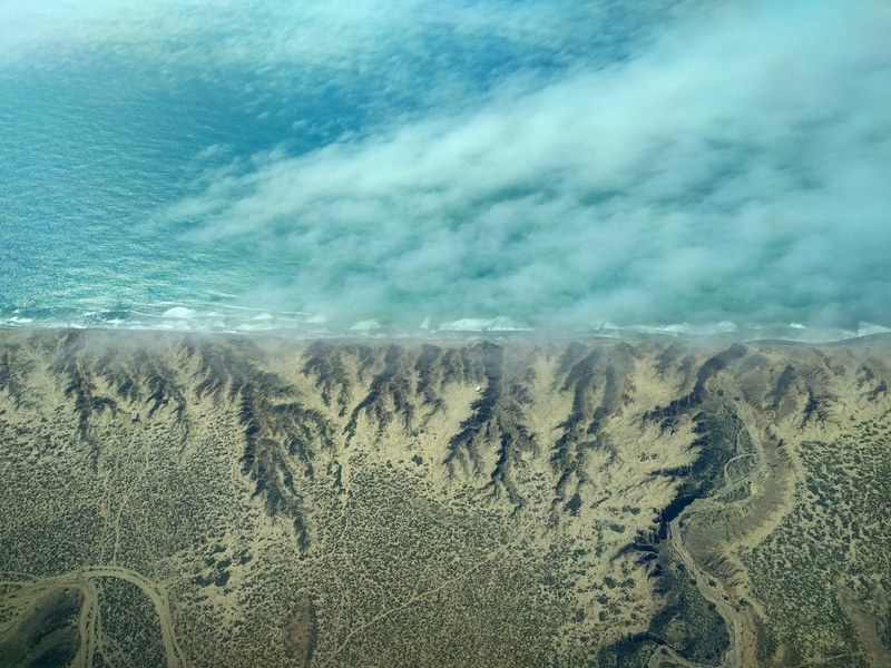 somewhere above the pacific coast of baja mexico 4k