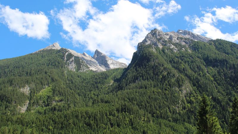 germany, hintersee, berchtesgaden, mountains, trees, 4k