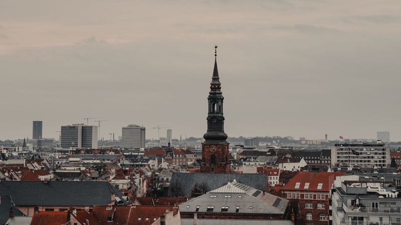 tower, roofs, chapel, 4k