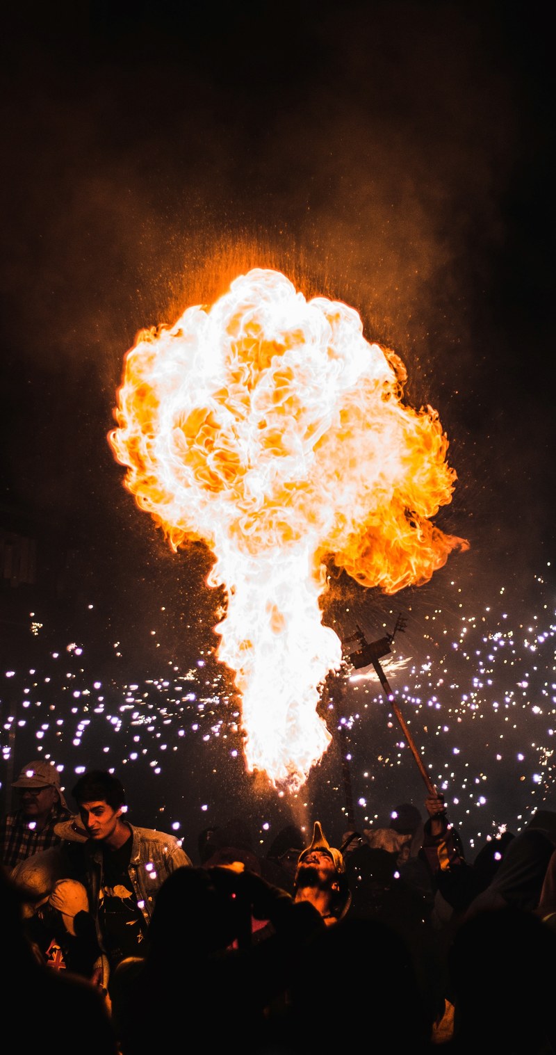 fire flame explosion and light hd, 4k