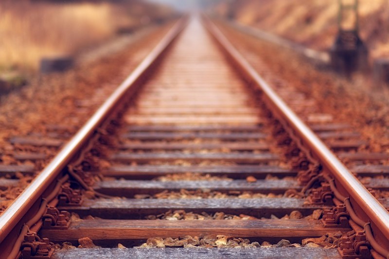 train track railway rail and track 4k