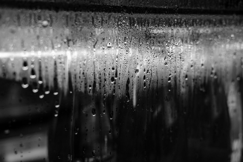 wet window rain and condensation 4k