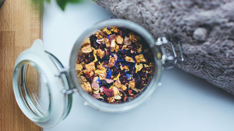 tea, flowers, bank, 4k