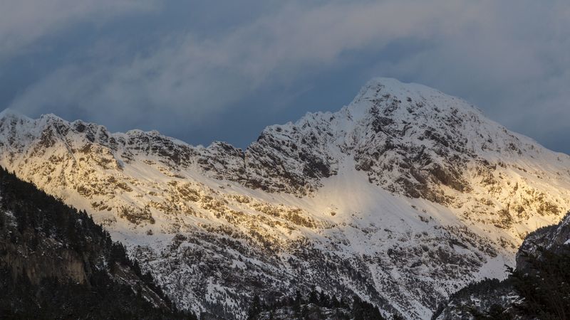 huesca, spain, mountains, peaks, snow, 4k