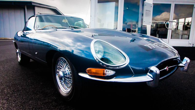 jaguar, retro, classic, side view, 4k