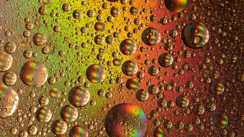 abstraction, drops, bubbles, colorful, 4k