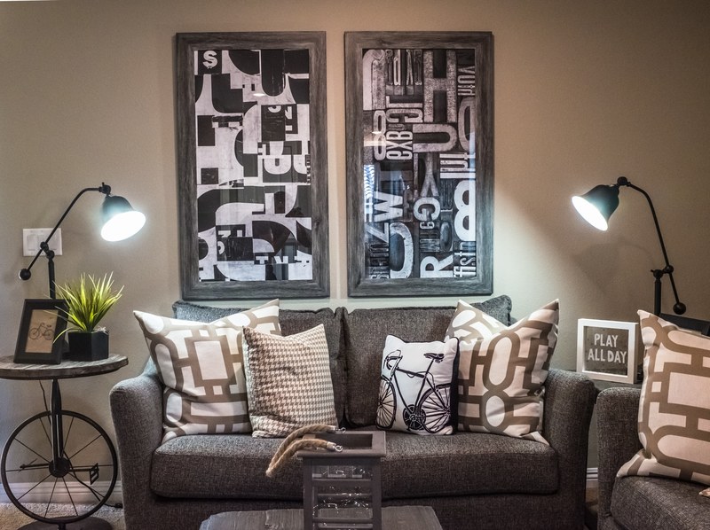 cozy pillow couch and interior design 4k