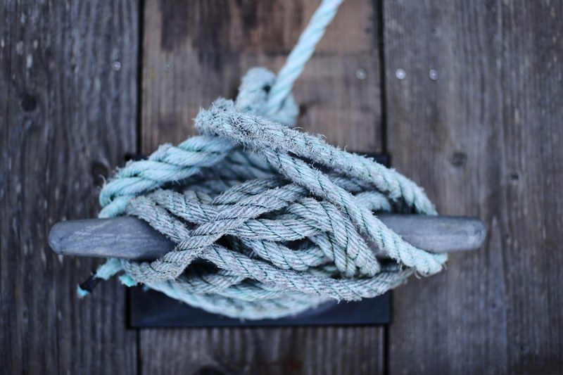 rope knot boating knot and mooring 4k