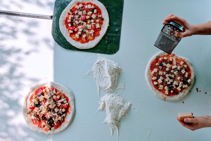 pizza food flour and dough 4k