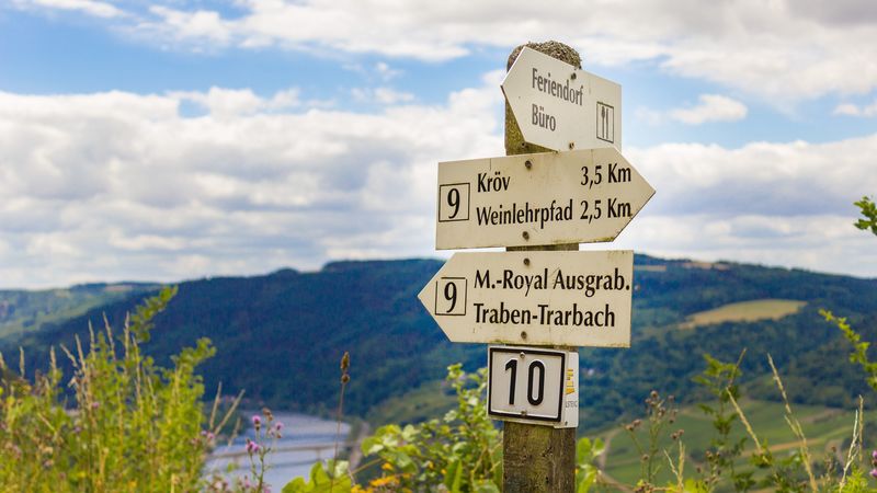 signs, germany, pole, directions, mountains, 4k