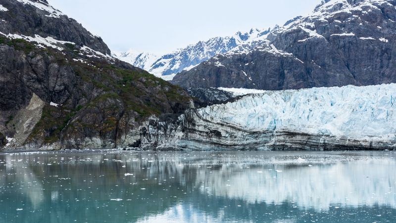 alaska, margerie, bay, glacier, reflection, 4k