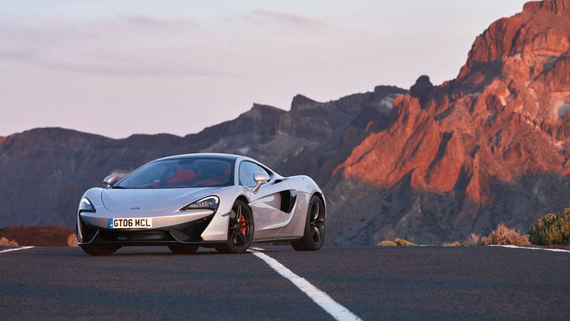 mclaren, 570gt, side view, gray, 4k