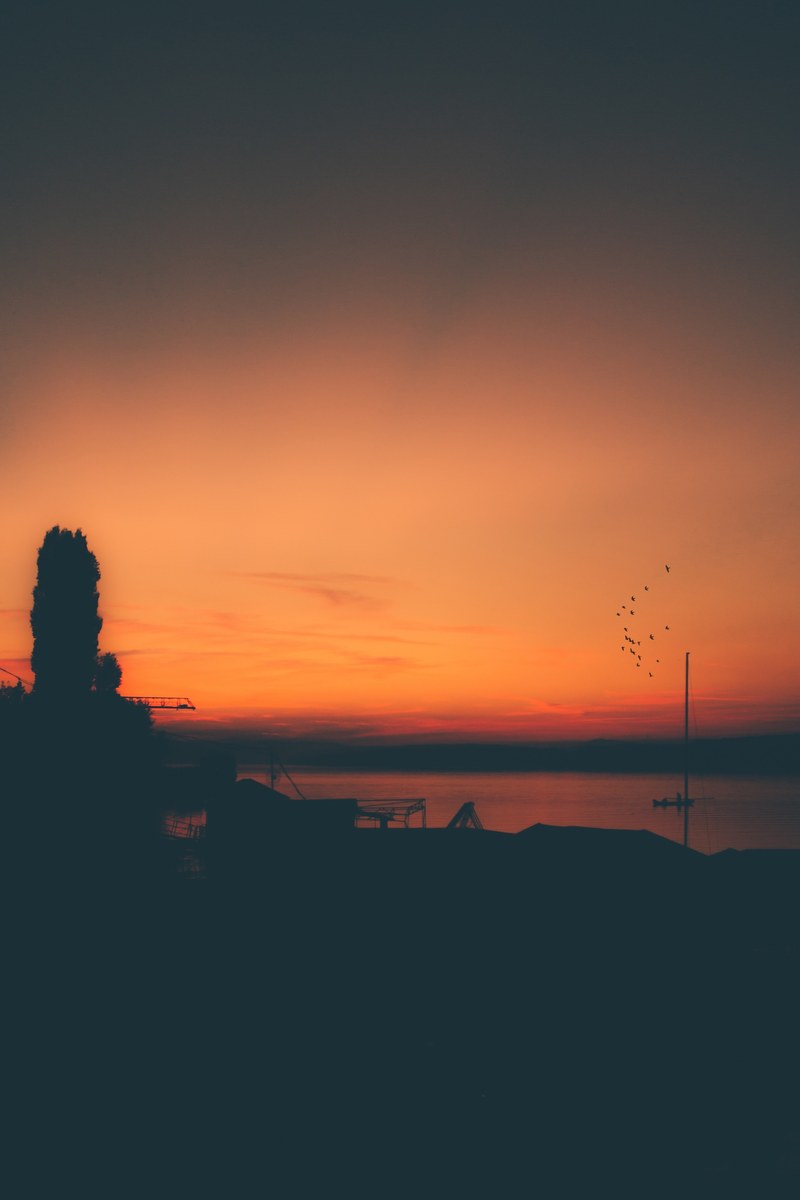 lake landscape nature and sunset hd, 4k