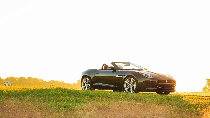 jaguar, f-type, v8 s, convertible, side view, 4k