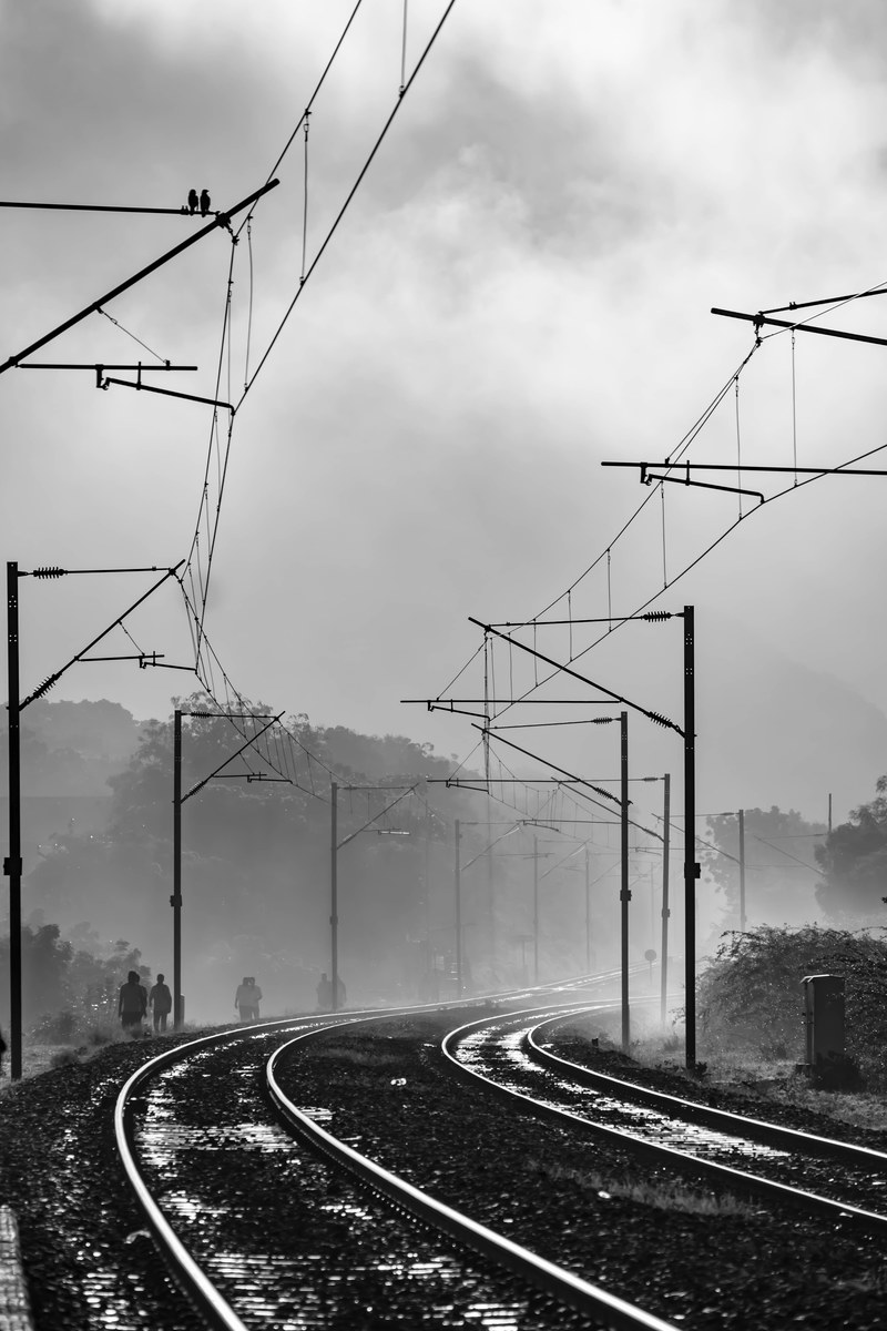 street track train and morning hd, 4k