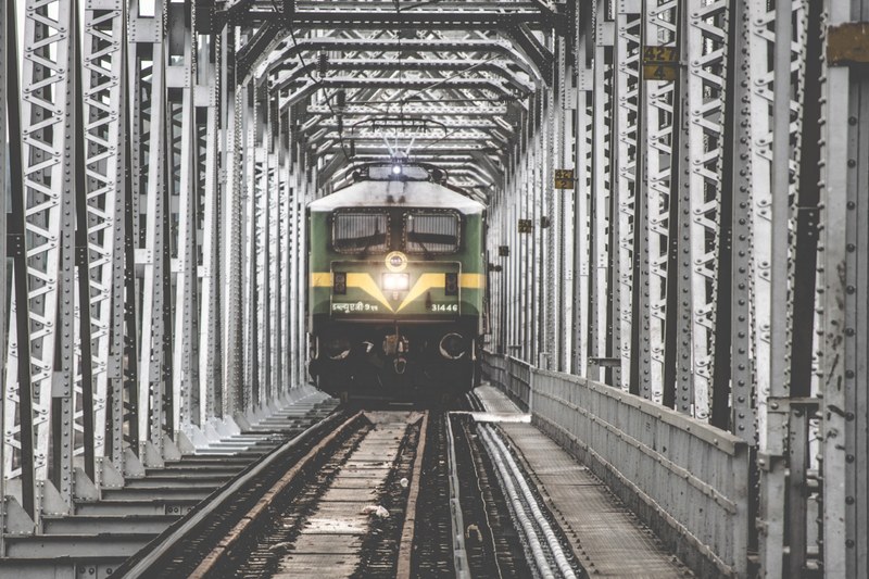 train rail train track and tunnel 4k