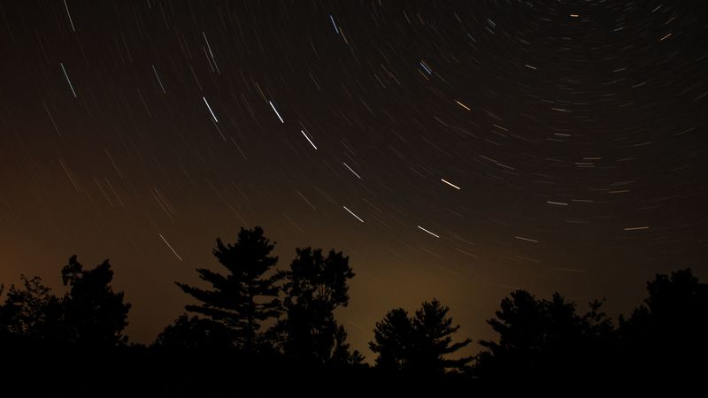 stars, twisting, motion, slow shutter speed, 4k