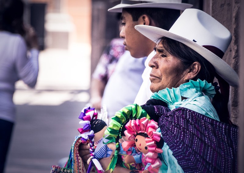 mexican indigenous woman with traditional dress 4k