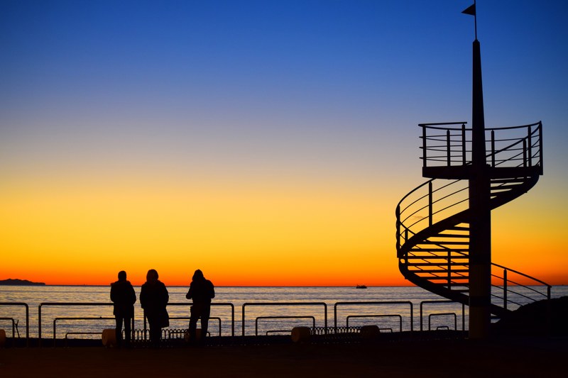 silhouette steps spiral and stairs 4k