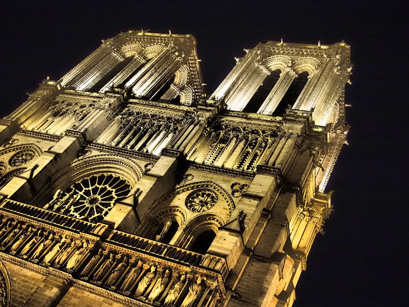 parigi cathdrale eglise and notre dame 4k