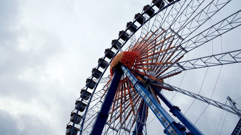 ferris wheel, attraction, city, 4k