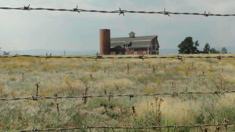 outdoor field barbed wire and fence 4k