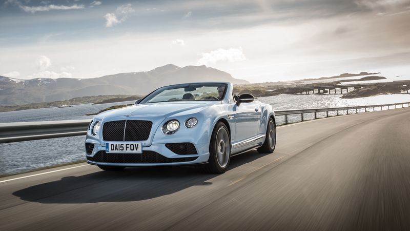 bentley, continental, gt, v8, convertible, side view, 4k