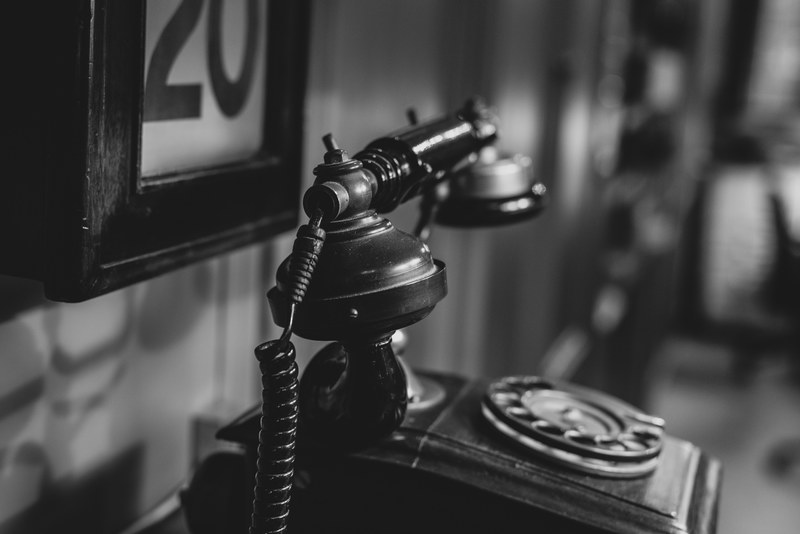 black and white telephone and old telephone 4k