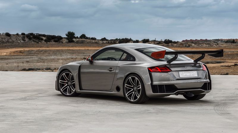 audi, tt, gray, side view, 4k