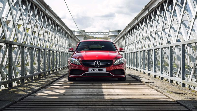 mercedes, amg, c63, estate, uk-spec, s205, red, 4k