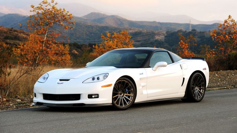 hennessey, chevrolet, corvette, zr1, c6, white, side view, 4k