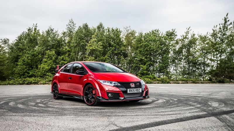 honda, civic, type r, side view, 4k