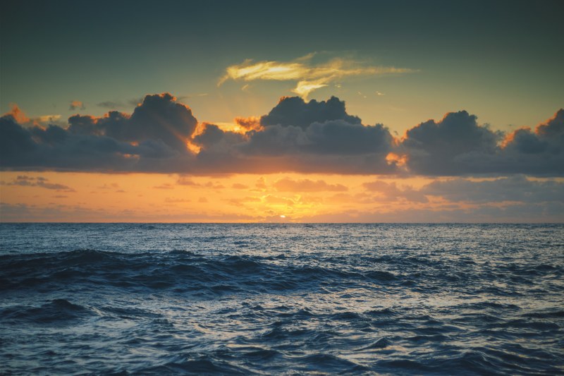 ocean sunset waves and water 4k