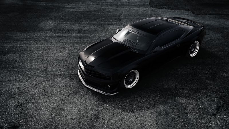 chevrolet, camaro, zl1, matt, black, 4k