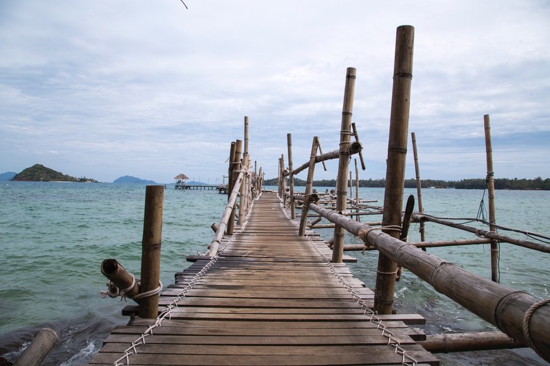 island bridge dock and port 4k