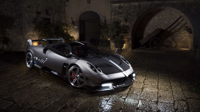 pagani, huayra, side view, 4k