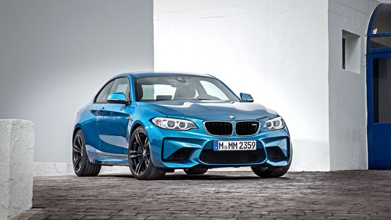 bmw, m2, f87, side view, 4k