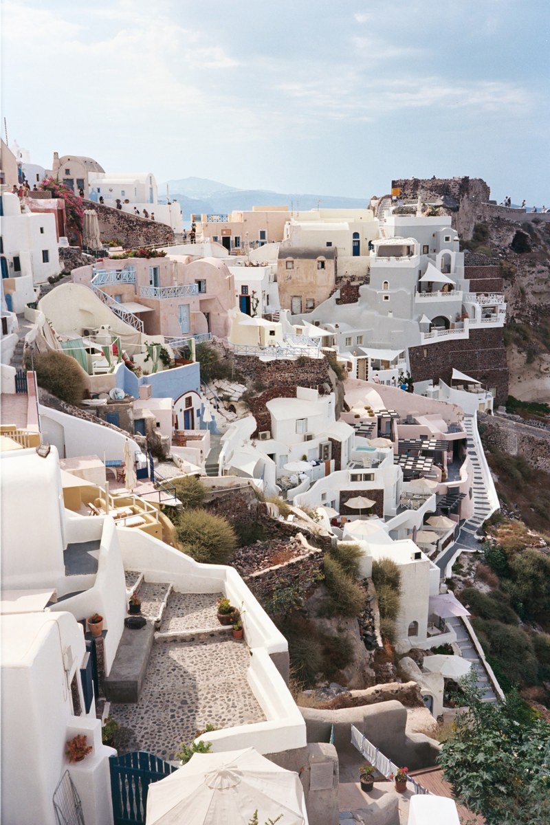 santorini by film 4k