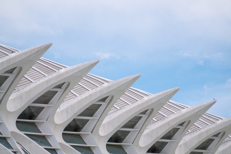 details of ciudad de las artes y las ciencias 4k