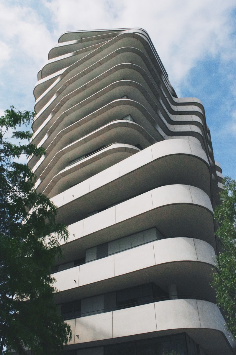 building modern architecture and balcony hd, 4k