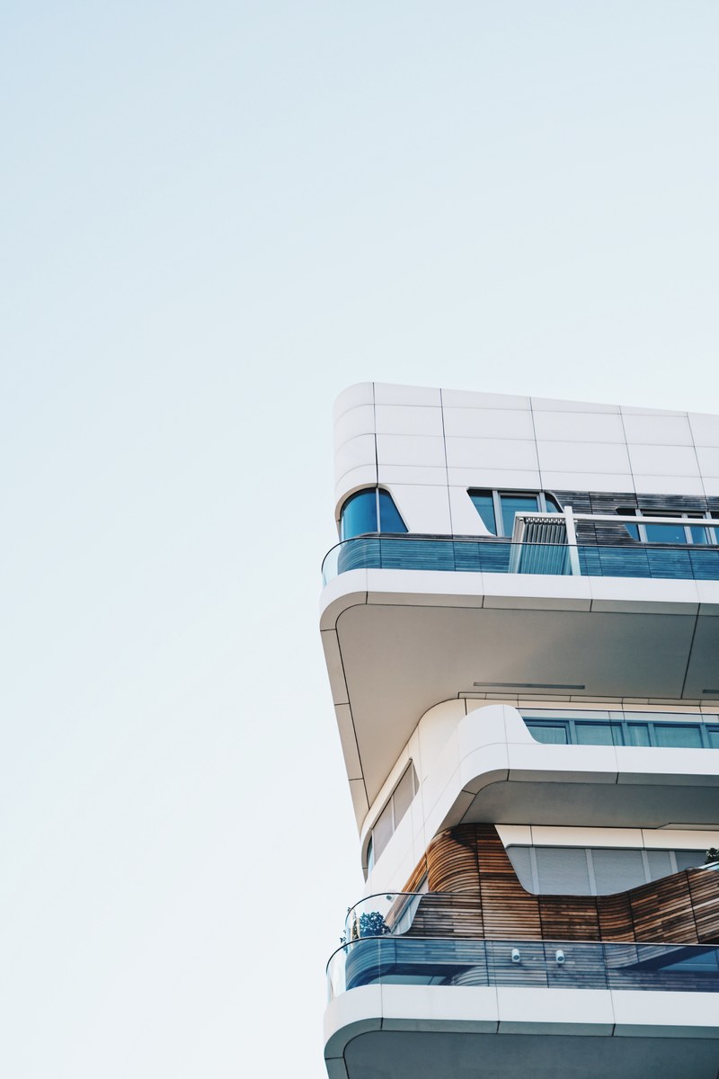 building architecture facade and balcony hd, 4k
